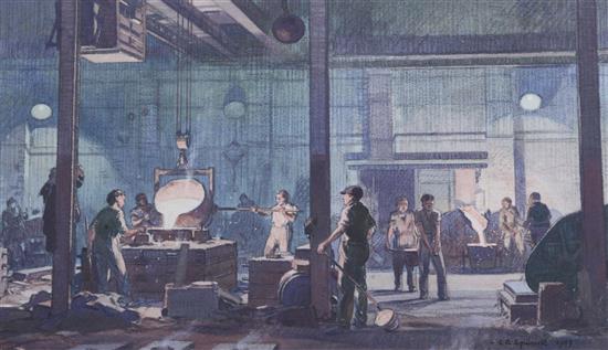 § Leonard R Squirrell (1893-1979) The Foundry, Eagle Works, Ipswich 11.5 x 19.25in.